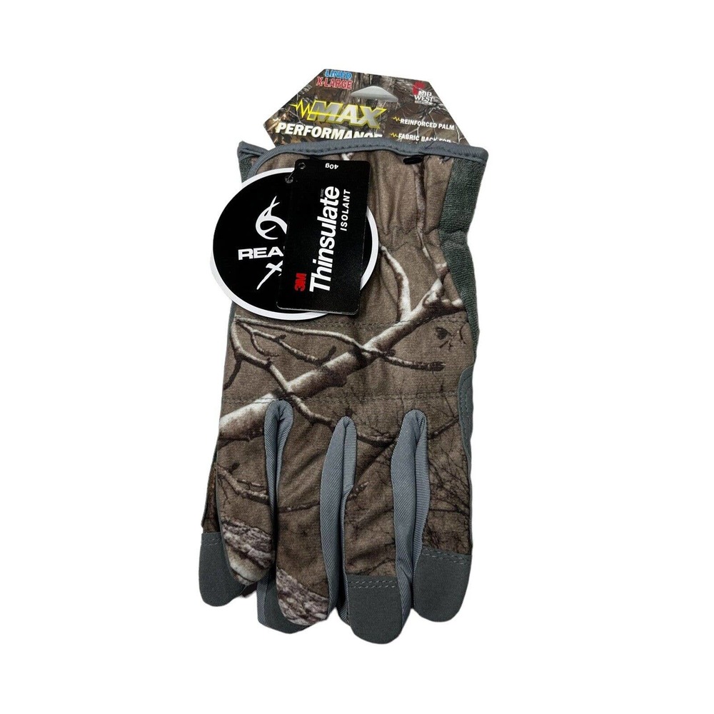 REALTREE Winter Gloves Size X-Large XL Thinsulate Lined Camo Hunting Winter NEW
